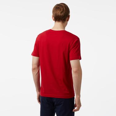  Nautica Erkek Kırmızı Standart Fit Kısa Kollu Baskılı T-Shirt