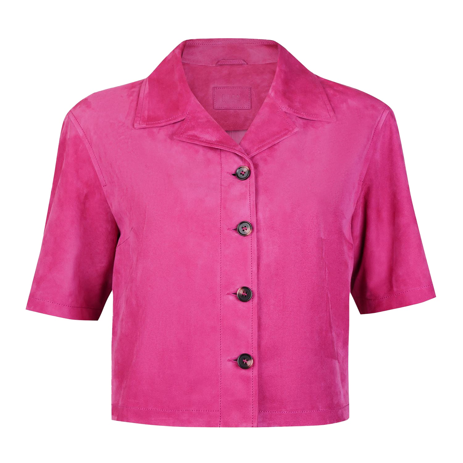  Teresina Pembe Kadın Süet Deri Gömlek