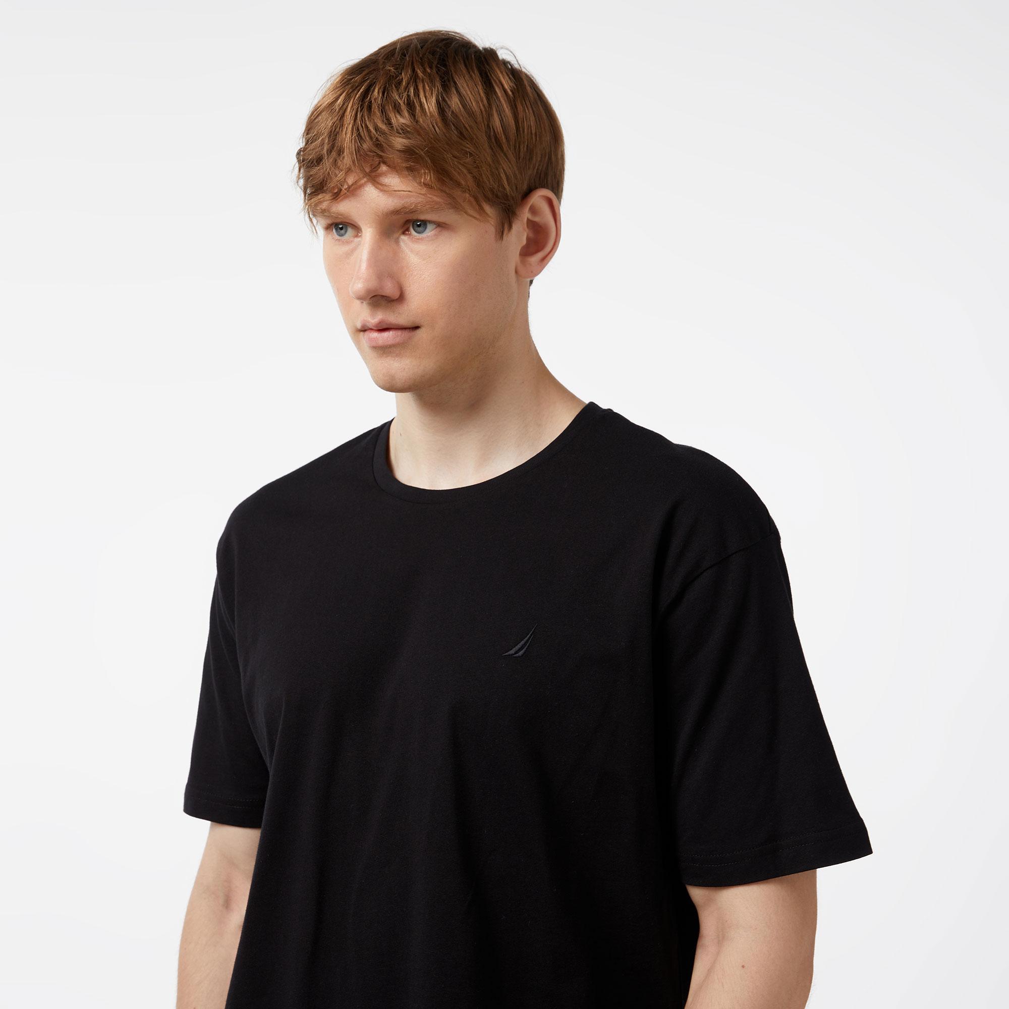 Nautica Erkek Siyah Oversize T-Shirt