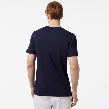  Nautica Erkek Lacivert Standart Fit Kısa Kollu Baskılı T-Shirt