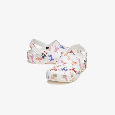  Crocs Classic Character Print T Bebek Beyaz Terlik