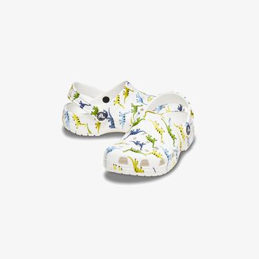  Crocs Classic Character Print K Çocuk Beyaz Terlik