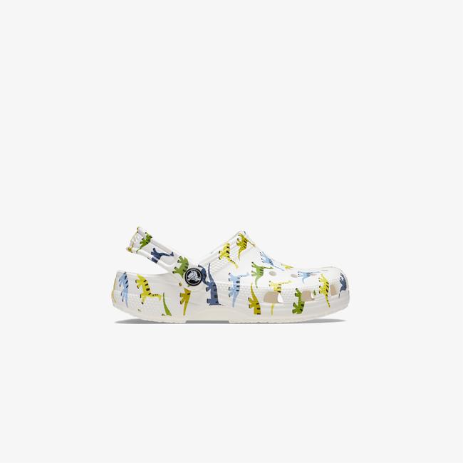  Crocs Classic Character Print K Çocuk Beyaz Terlik
