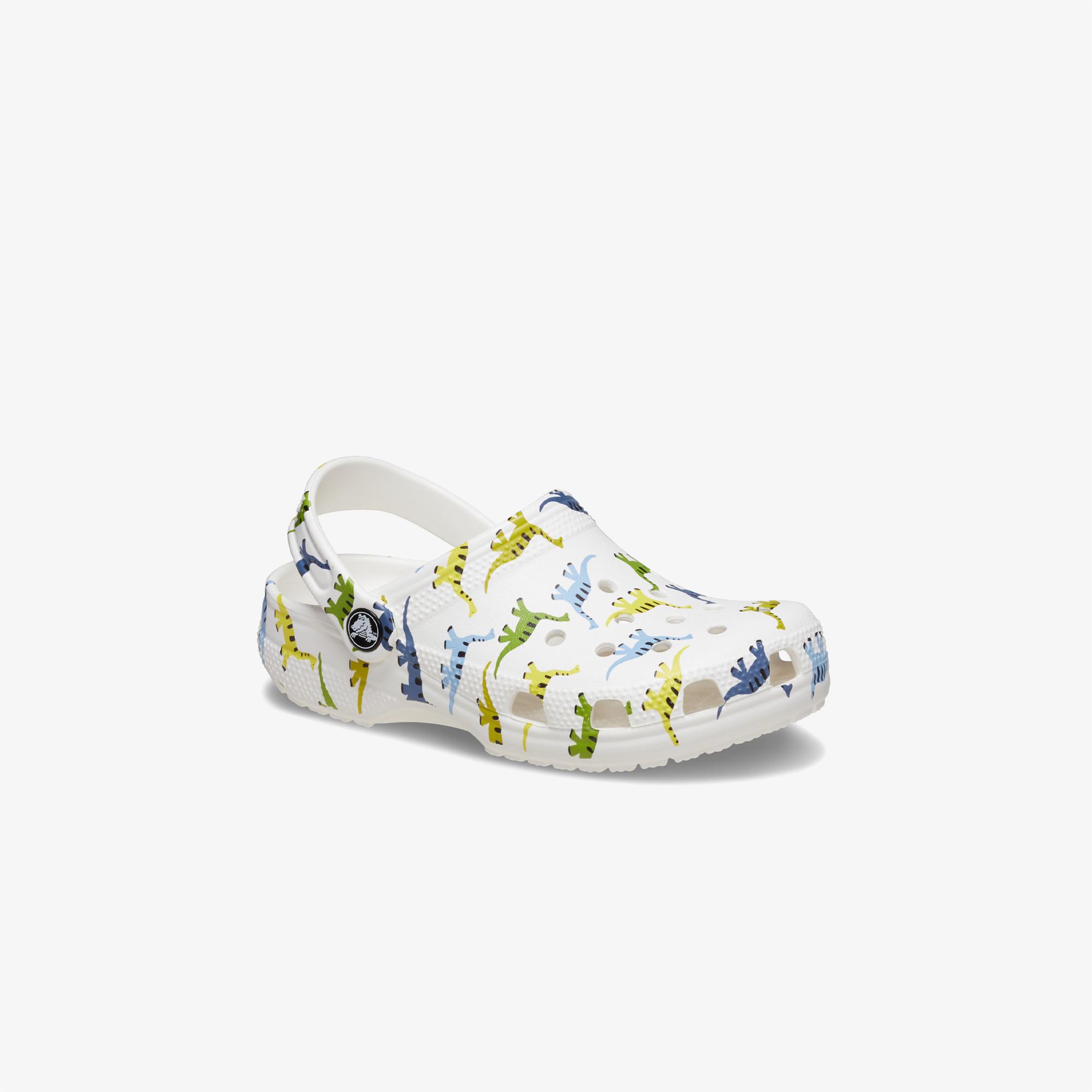 Crocs Classic Character Print K Çocuk Beyaz Terlik
