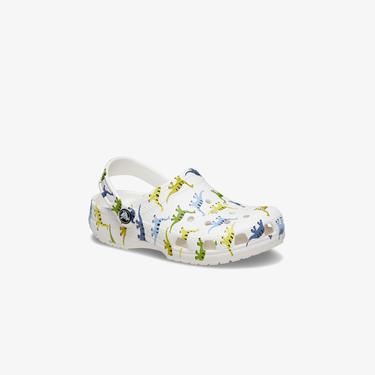  Crocs Classic Character Print K Çocuk Beyaz Terlik