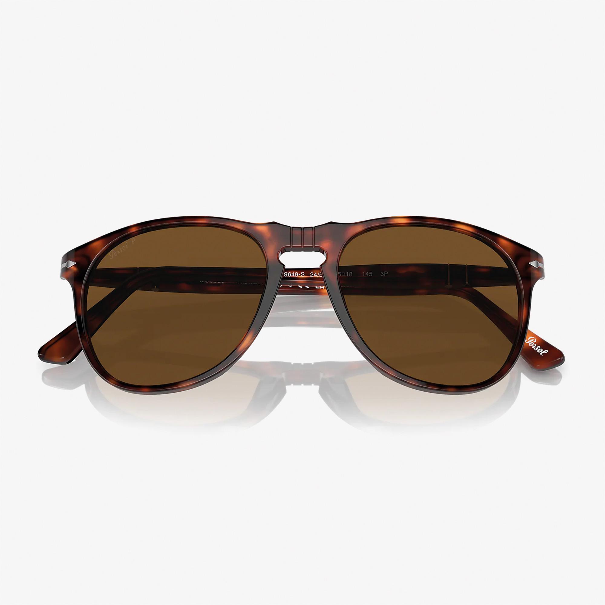 PERSOL Acetate Erkek Kahverengi Güneş Gözlüğü