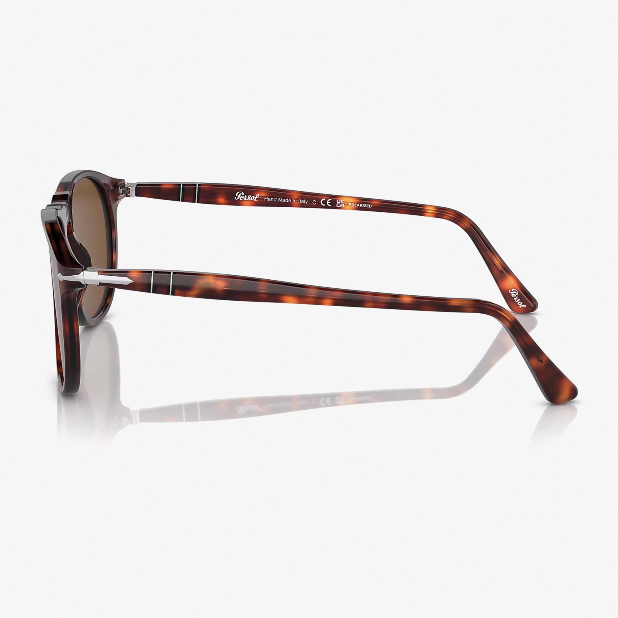 PERSOL Acetate Erkek Kahverengi Güneş Gözlüğü