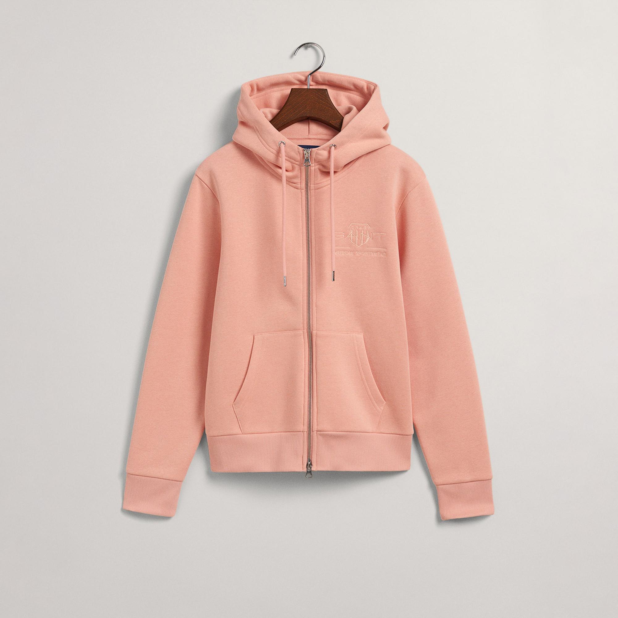 GANT Kadın Turuncu Regular Fit Kapüşonlu Sweatshirt