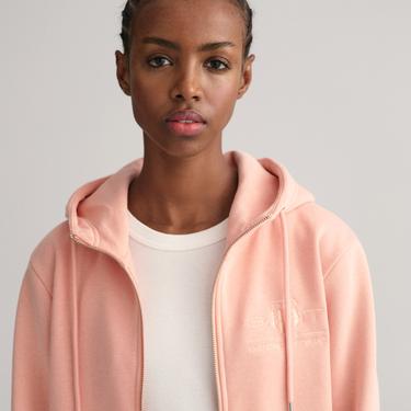  GANT Kadın Turuncu Regular Fit Kapüşonlu Sweatshirt