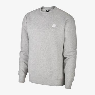 Nike Sportswear Club Crew Erkek Gri Sweatshirt
