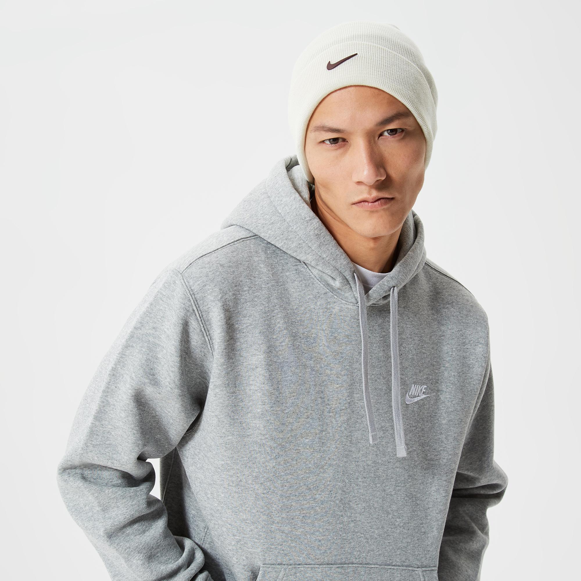 Nike Sportswear Club Fleece Erkek Gri Sweatshirt