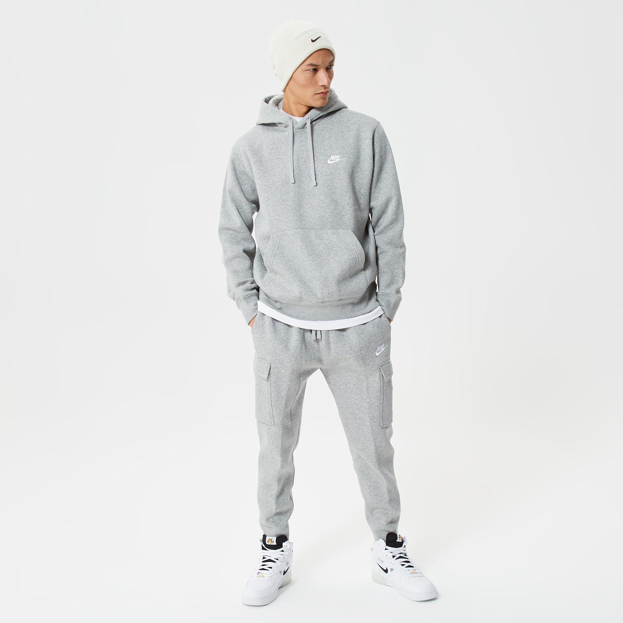 Nike Sportswear Club Fleece Erkek Gri Sweatshirt