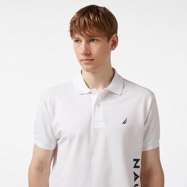  Nautica Erkek Beyaz Classic Fit Kısa Kollu Polo