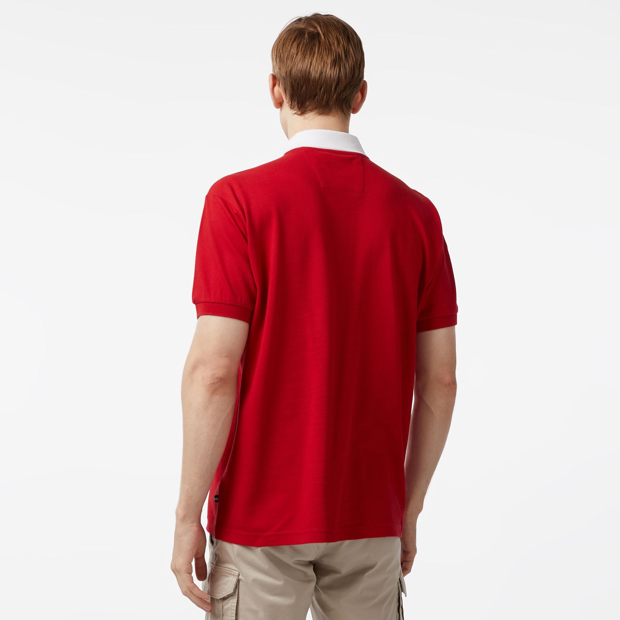 Nautica Erkek Kırmızı Classic Fit Kısa Kollu Polo Yaka T-Shirt