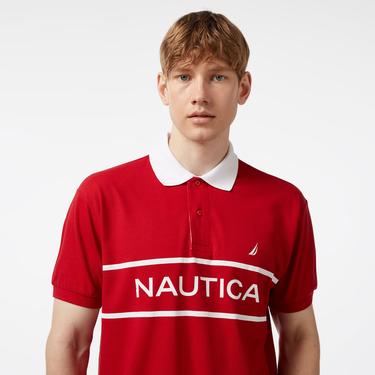  Nautica Erkek Kırmızı Classic Fit Kısa Kollu Polo