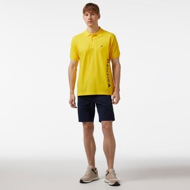  Nautica Erkek Sarı Classic Fit Kısa Kollu Polo