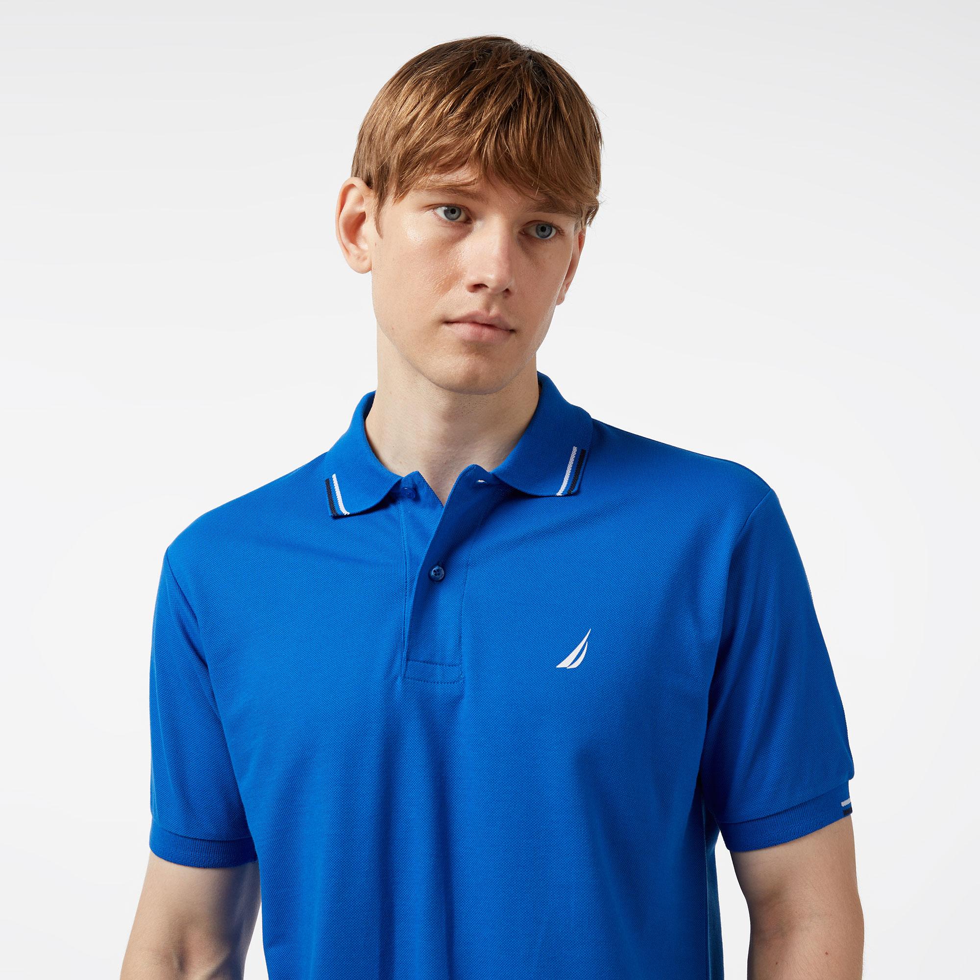 Nautica Erkek Mavi Classic Fit Kısa Kollu Polo