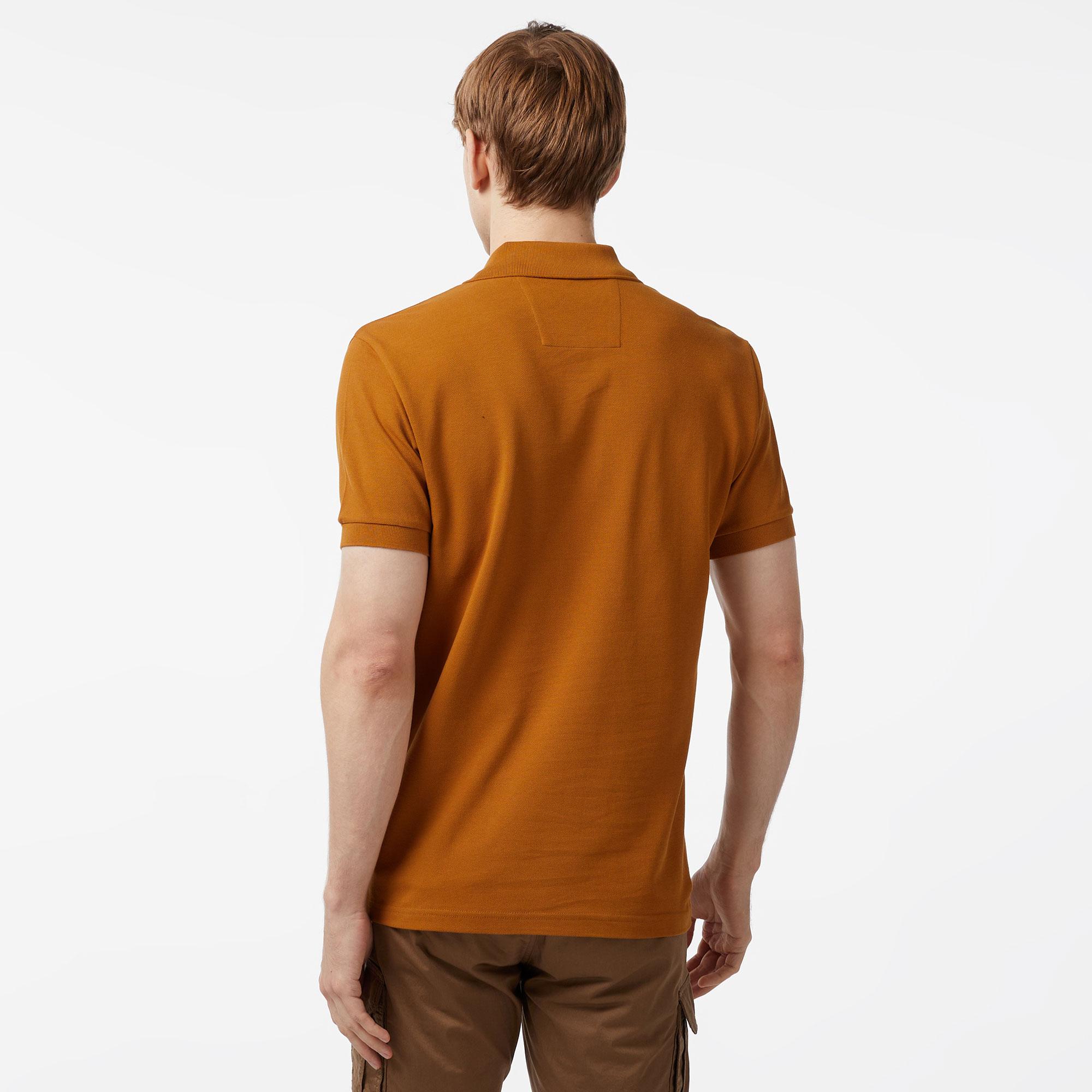 Nautica Erkek Kahverengi Classic Fit Kısa Kollu Polo Yaka T-Shirt