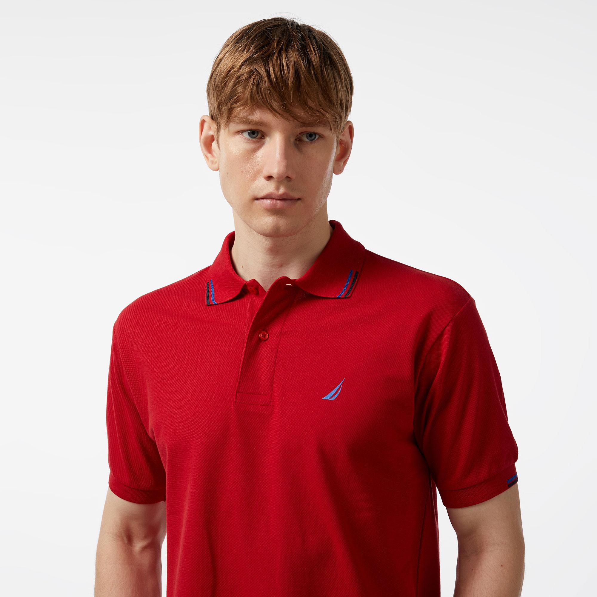 Nautica Erkek Kırmızı Classic Fit Kısa Kollu Polo