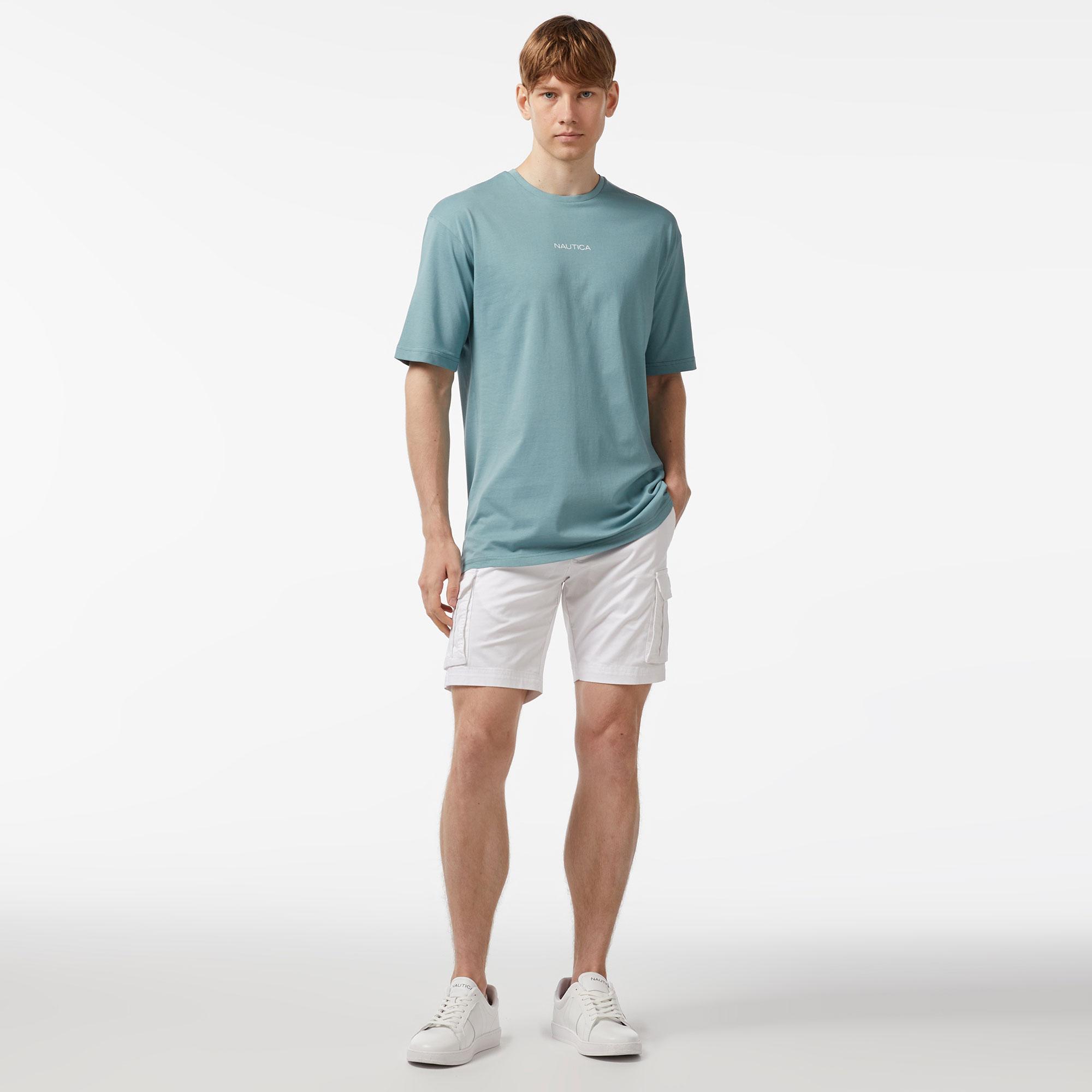 Nautica Erkek Yeşil Oversize T-Shirt
