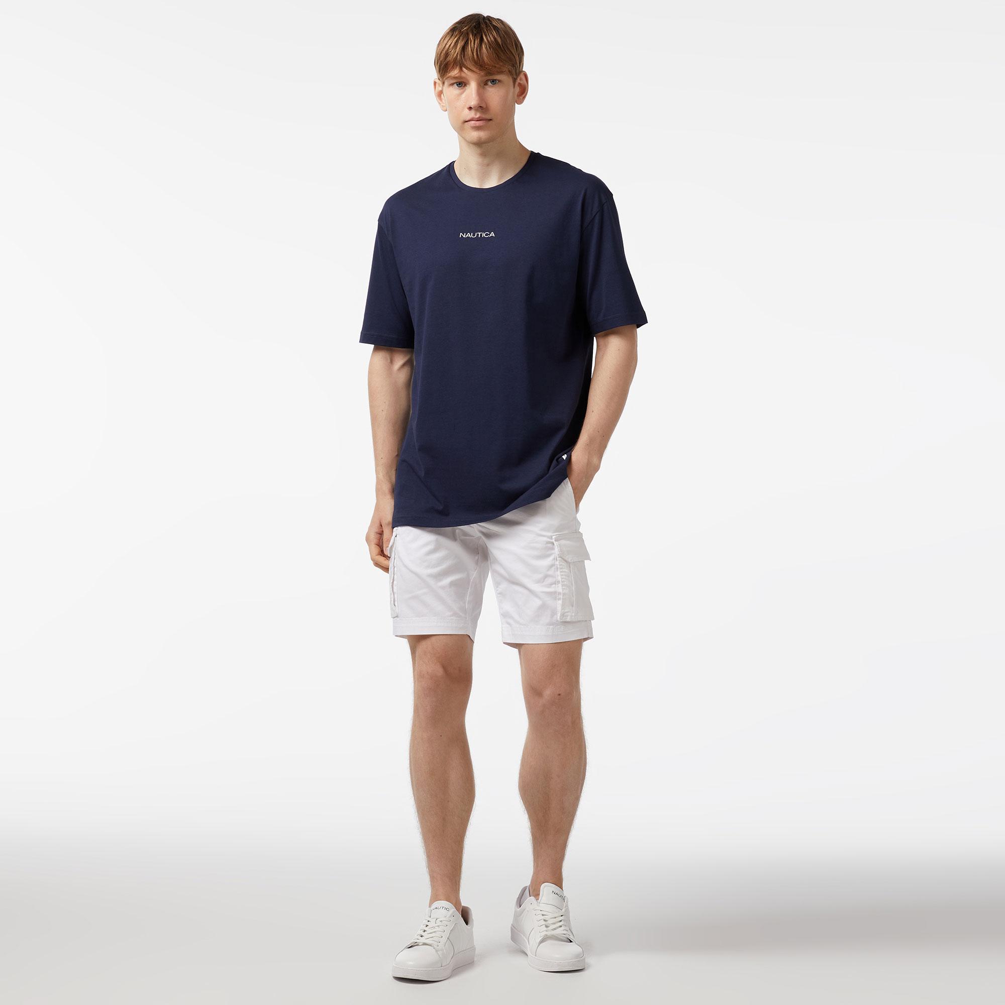 Nautica Erkek Lacivert Oversize T-Shirt