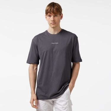 Nautica Erkek Gri Oversize T-Shirt