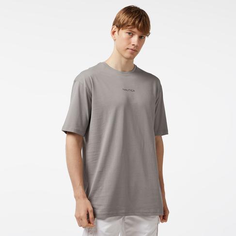  Nautica Erkek Gri Oversize T-Shirt