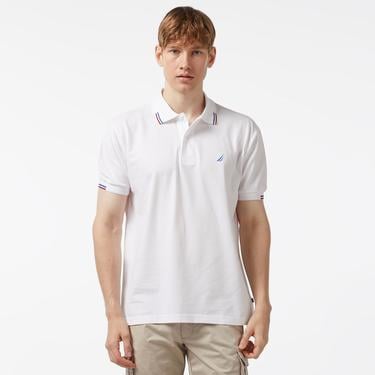  Nautica Erkek Beyaz Classic Fit Kısa Kollu Polo
