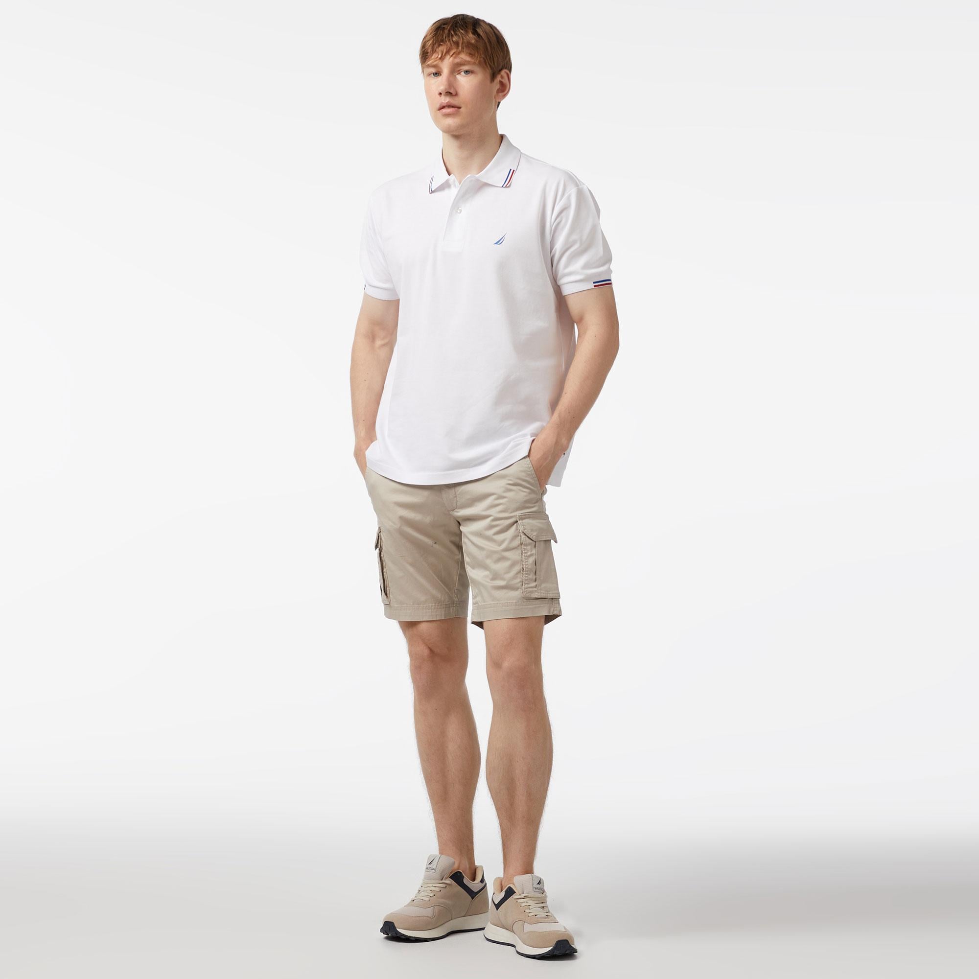 Nautica Erkek Beyaz Classic Fit Kısa Kollu Polo