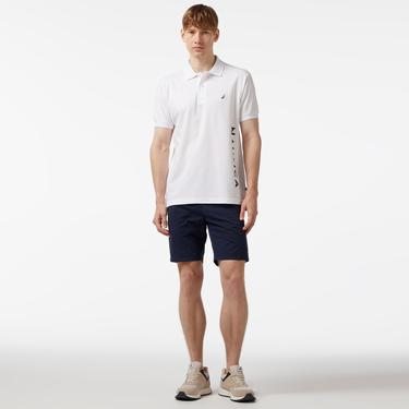  Nautica Erkek Beyaz Classic Fit Kısa Kollu Polo