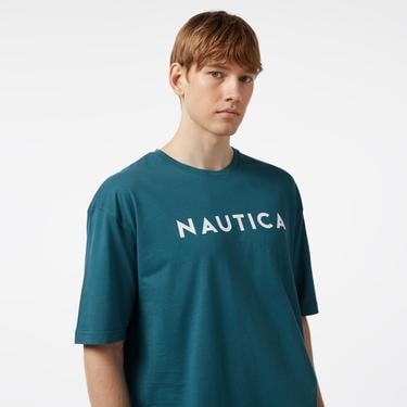  Nautica Erkek Yeşil Oversize T-Shirt