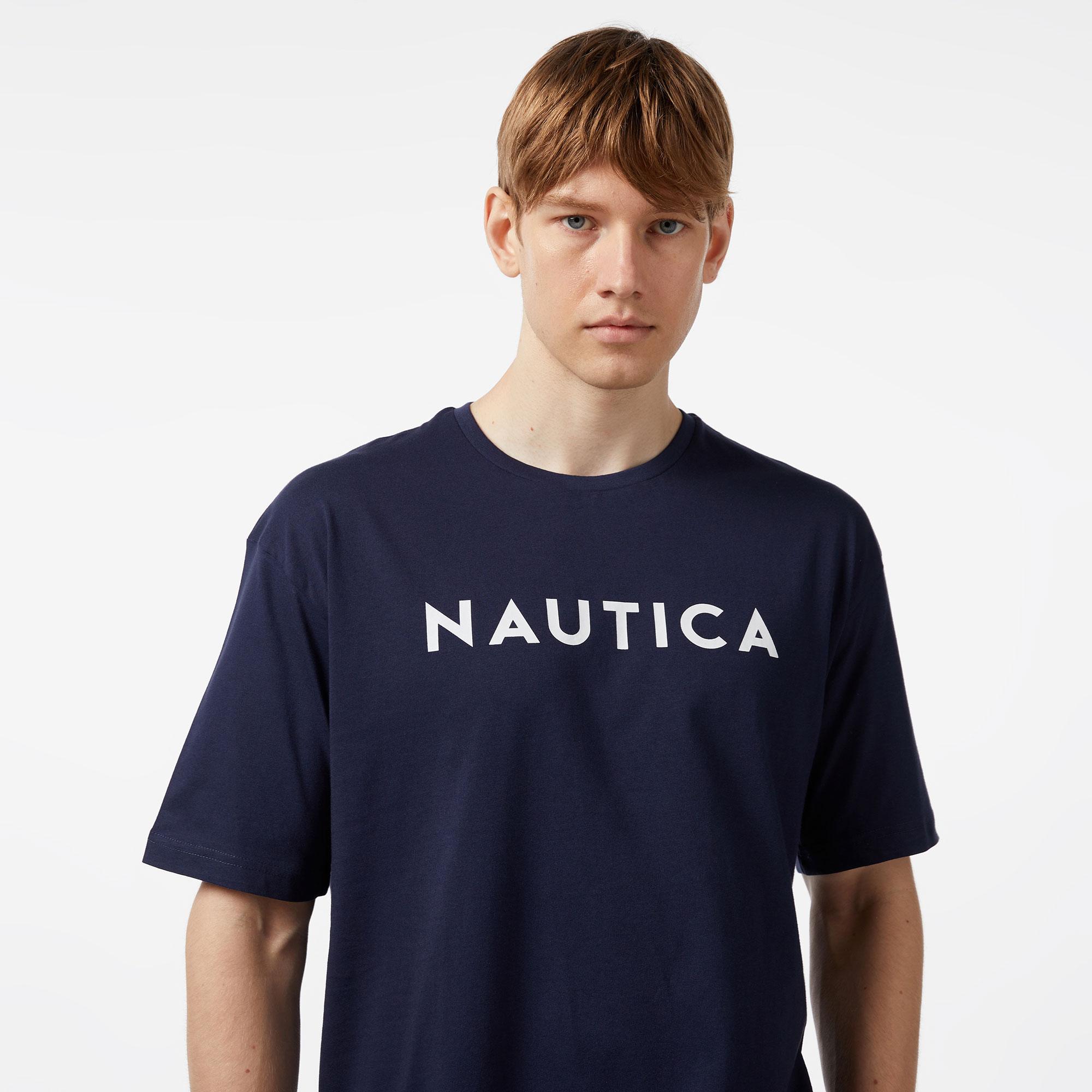 Nautica Erkek Lacivert Oversize T-Shirt