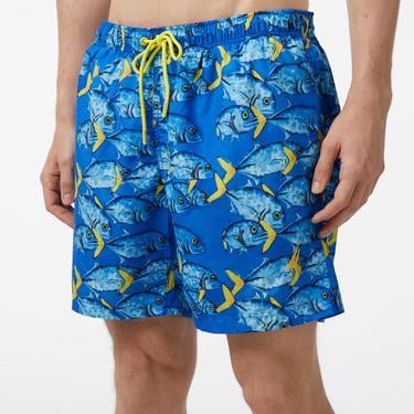  Nautica Erkek Mavi Standart Fit Mayo Şort