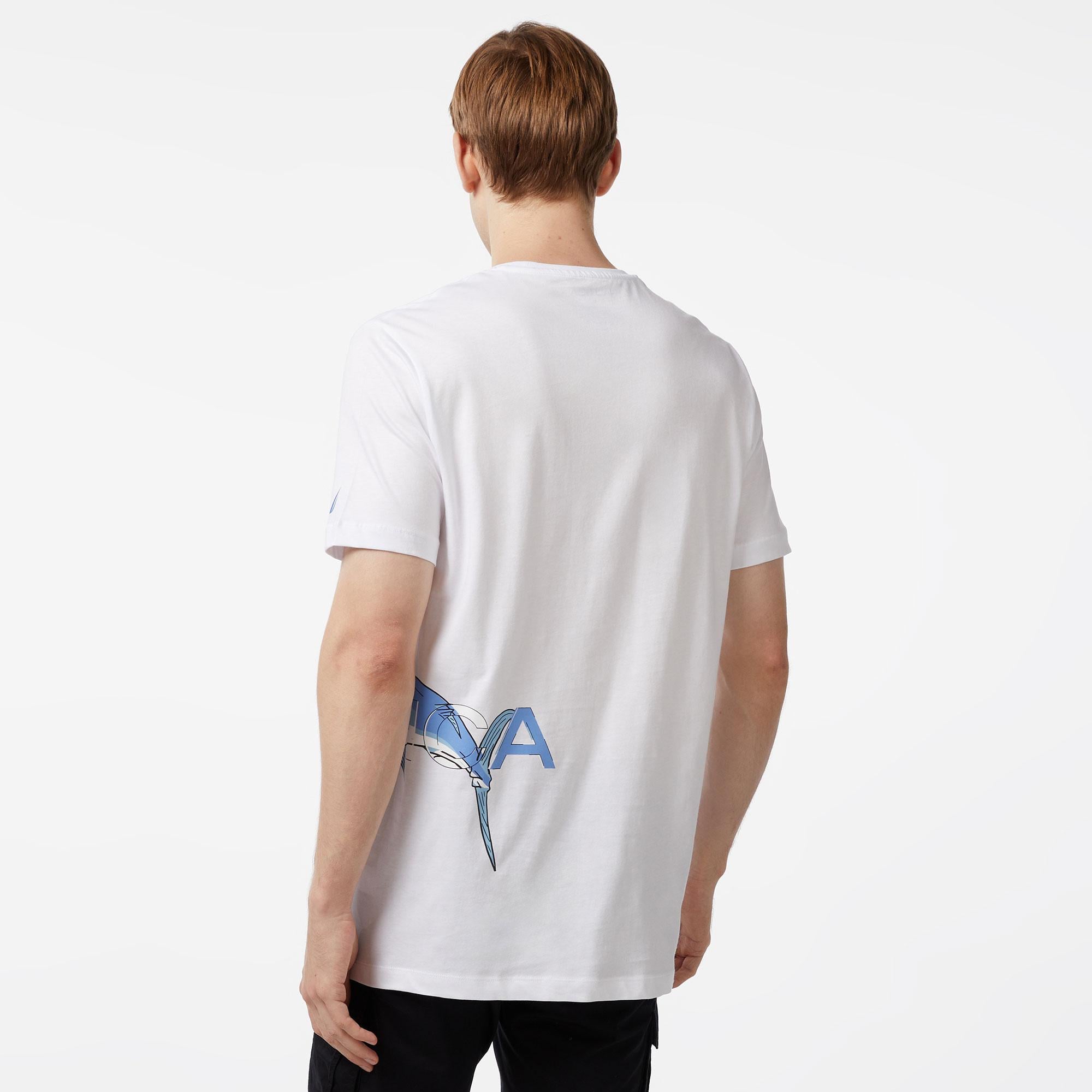 Nautica Erkek Beyaz Standart Fit T-Shirt