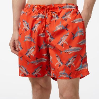  Nautica Erkek Turuncu Standart Fit Deniz Şortu