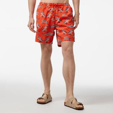  Nautica Erkek Turuncu Standart Fit Deniz Şortu