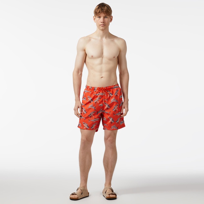  Nautica Erkek Turuncu Standart Fit Deniz Şortu