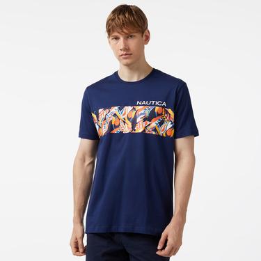  Nautica Erkek Mavi Standart Fit T-Shirt