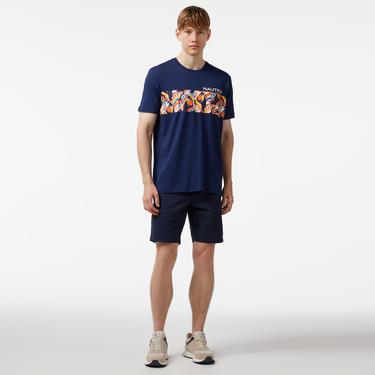  Nautica Erkek Mavi Standart Fit T-Shirt
