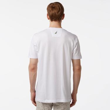  Nautica Erkek Beyaz Standart Fit T-Shirt