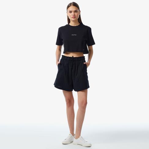  Nautica Kadın Siyah Relaxed Fit Şort