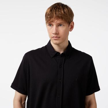  Nautica Erkek Siyah Classic Fit Kısa Kollu Gömlek
