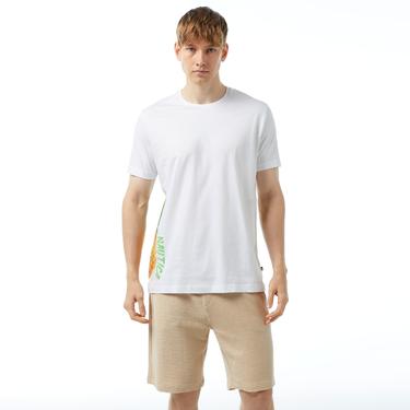  Nautica Erkek Beyaz Standart Fit T-Shirt