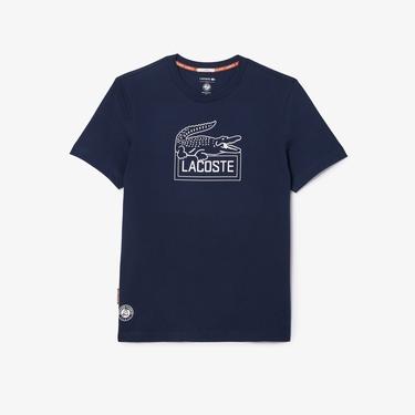  Roland Garros Unisex Regular Fit Bisiklet Yaka Baskılı Lacivert T-Shirt
