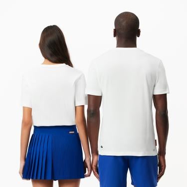  Roland Garros Unisex Regular Fit Bisiklet Yaka Baskılı Beyaz T-Shirt