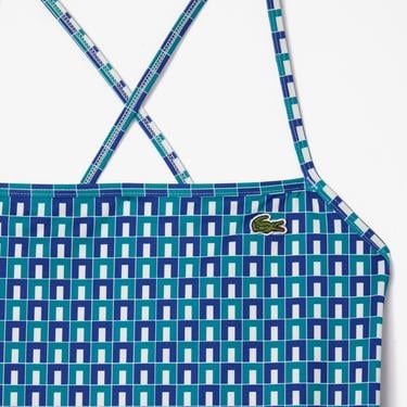  Kadın Monogram Mavi Mayo