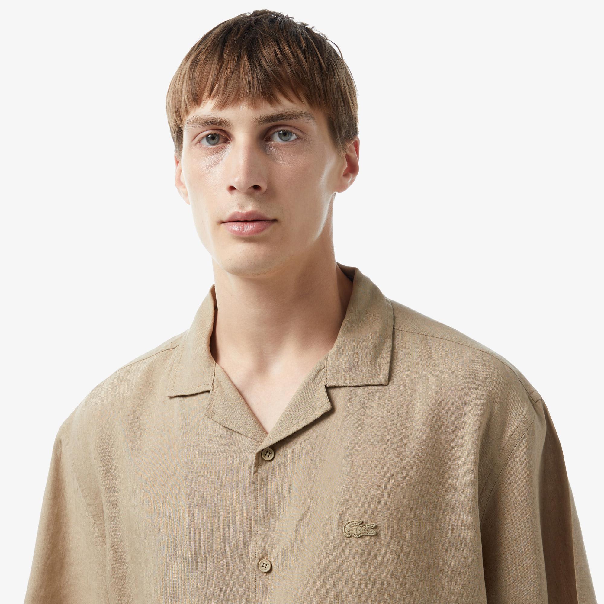 Erkek Relaxed Fit Bej Gömlek