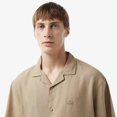  Erkek Relaxed Fit Bej Gömlek