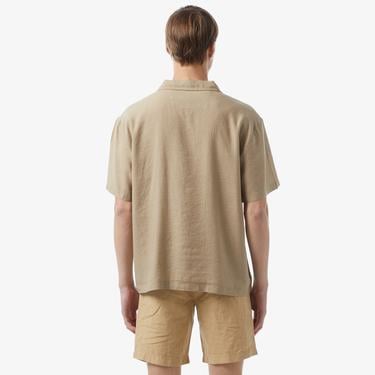  Erkek Relaxed Fit Bej Gömlek