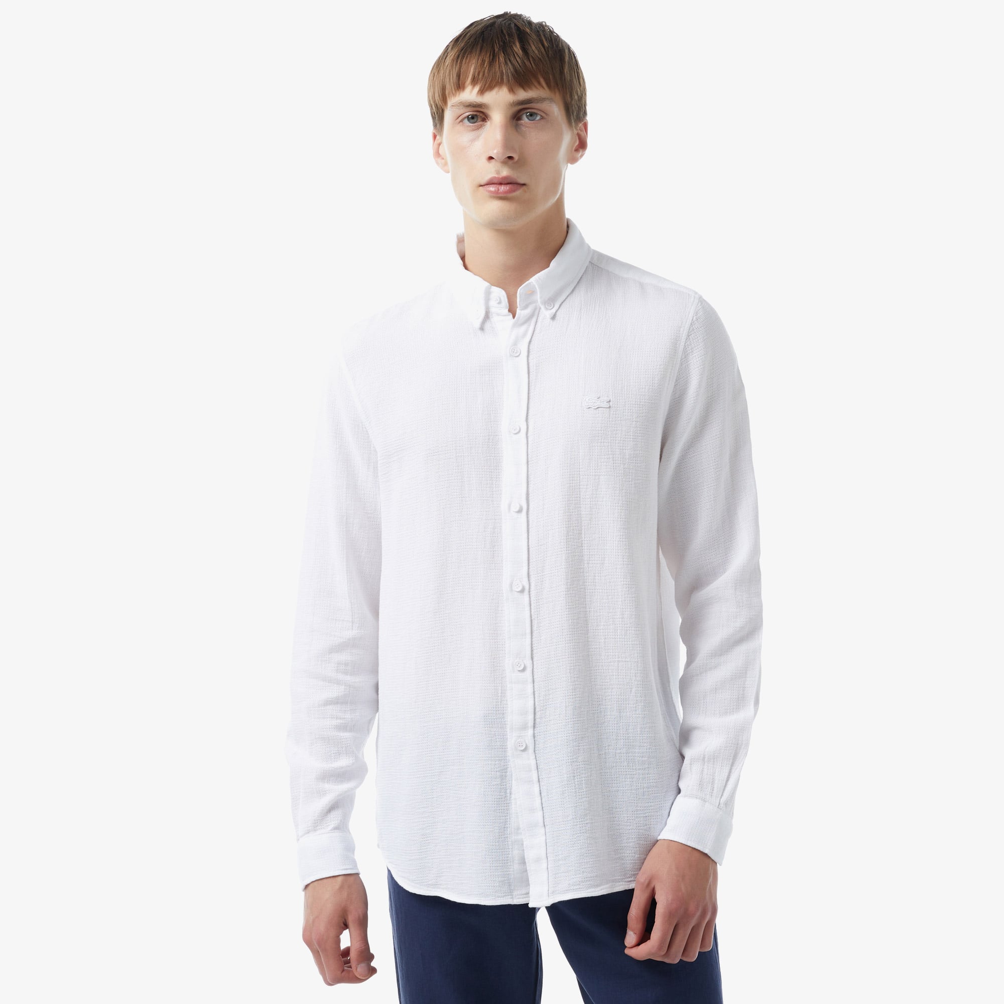  Erkek Regular Fit Beyaz Gömlek
